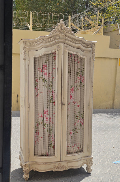 Shabby Chic Mesh Armoire