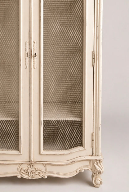 Shabby Chic Mesh Armoire