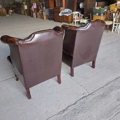 Vintage Leather Chesterfield Suite