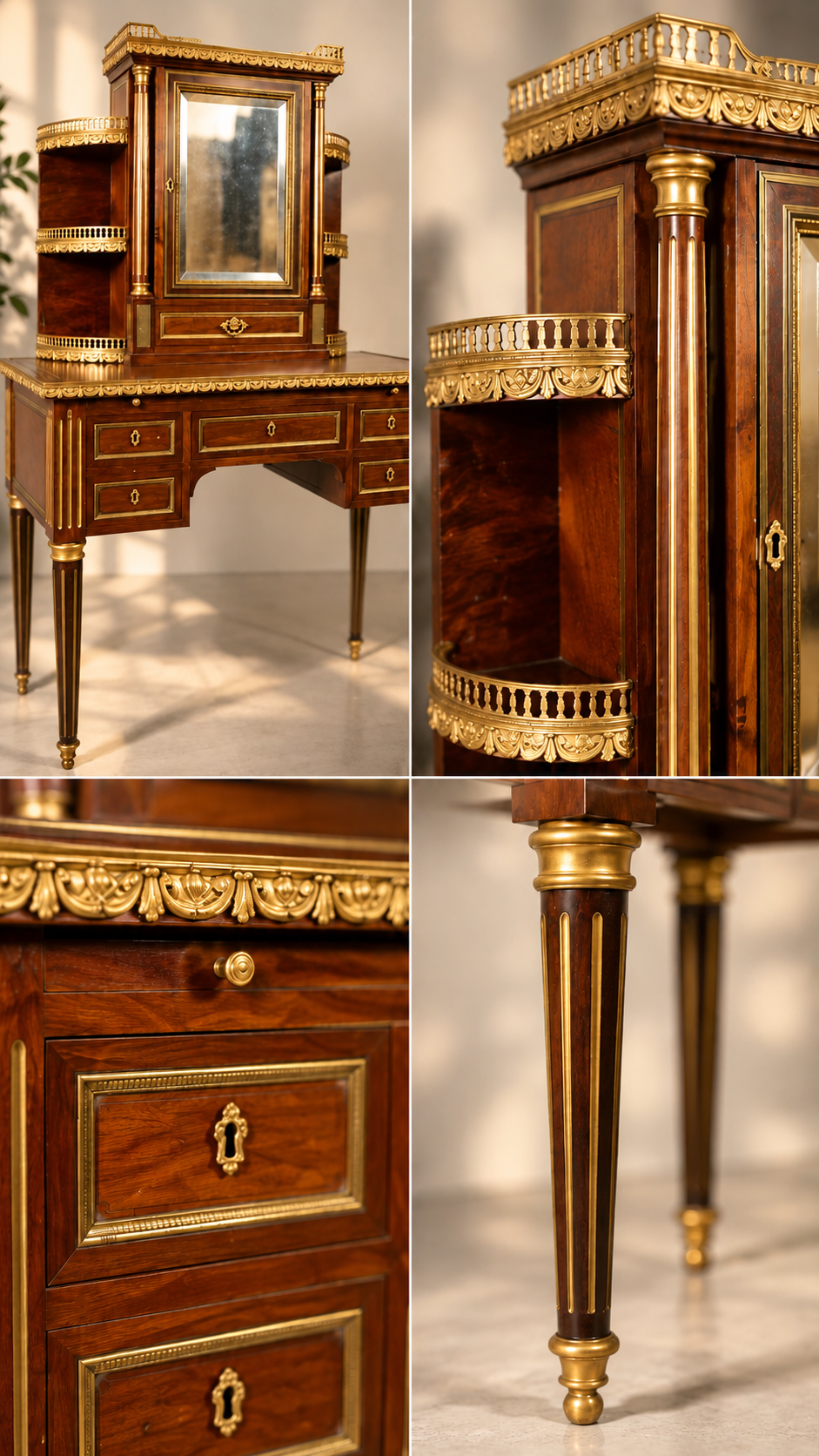 French Louis XVI Revival Bonheur du Jour c. 1900