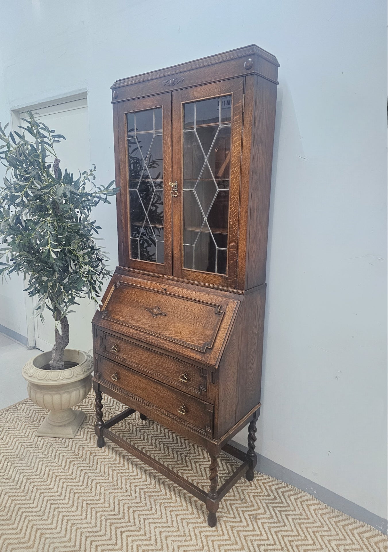 Edwardian Bureau Bookcase