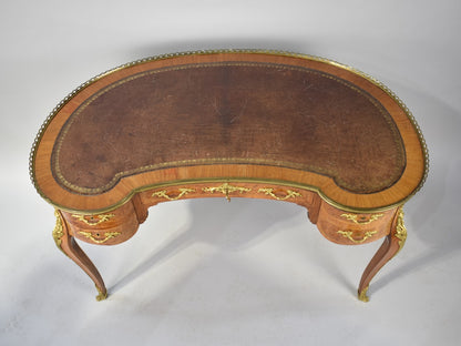 French Louis XV Revival Kidney Desk c. 1890–1910.