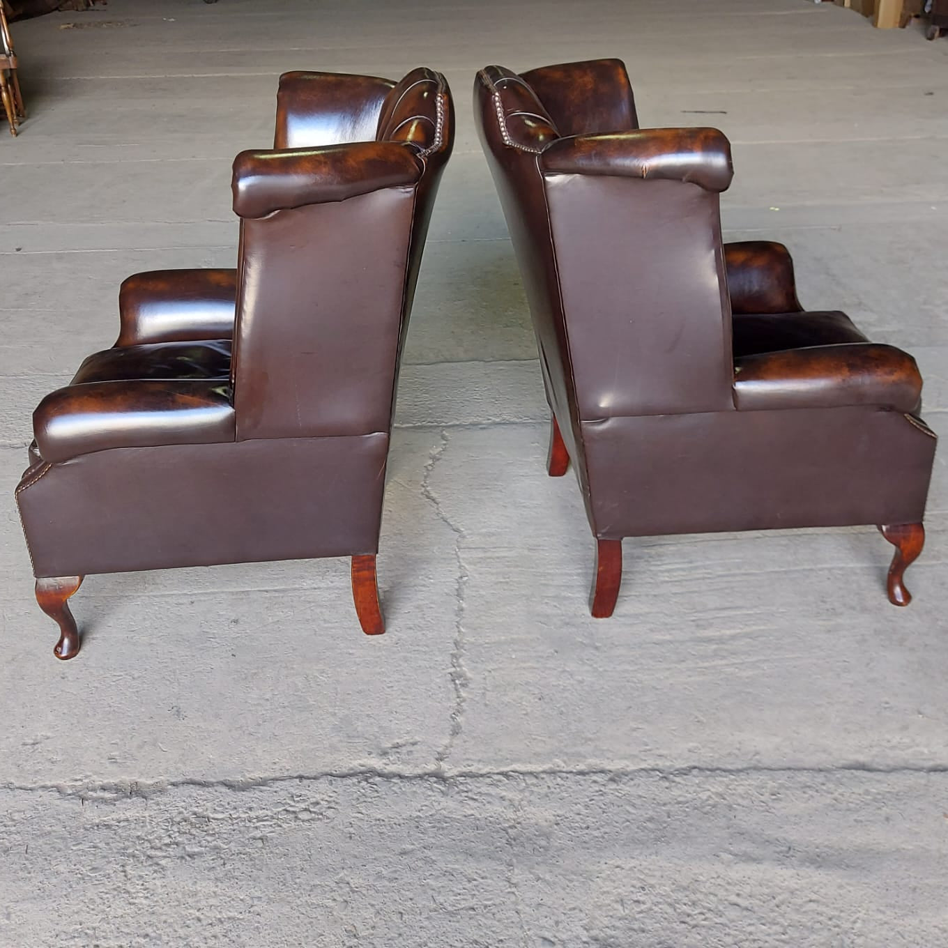 Vintage Leather Chesterfield Suite