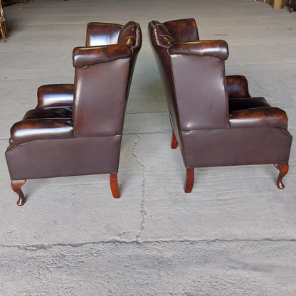 Vintage Leather Chesterfield Suite