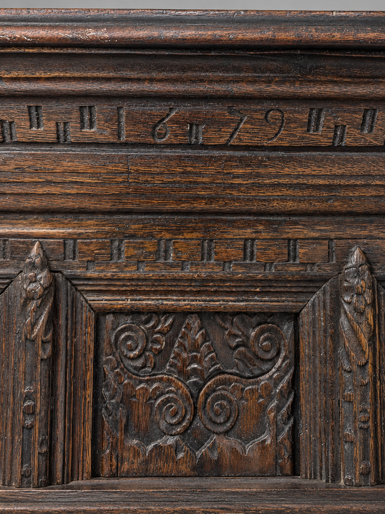 English Carved Oak Court Cupboard c.1800–1830