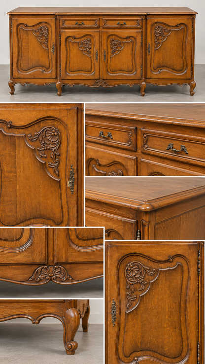 Louis XV Style Oak Buffet c. 1930